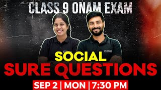 Class 9 Social Onam Exam  Social Sure Questions  Exam Winner Class 9 [upl. by Ahsiuqel]