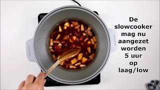 Kip zoetzuur uit de slowcooker  Recept  NLBE  Plezierindekeukennl [upl. by Mahala162]