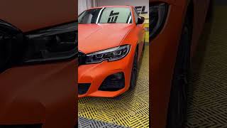 CAXVINYL Factory Direct HD PET Liner Flat Matte Orange Car Wrap [upl. by Lered816]