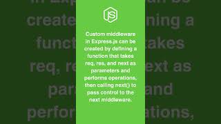 Creating Custom Middleware in Expressjs [upl. by Ysnil]