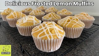 Quick amp Easy Frosted Lemon Muffin Recipe [upl. by Etteniuqna]