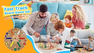 Kathfly Fast Track Board Game  Wooden Board Game Set  Fast Track Game Night for Family Game [upl. by Parry791]