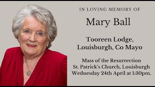 Funeral mass for Mary Ball née Mulvey Tooreen Lodge Louisburgh Co Mayo [upl. by Reldnahc]