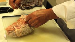 Turkey Breast Truss with Brine Mirepoix Bay Leaf Herb amp Lemon Video Demo [upl. by Rosabella]