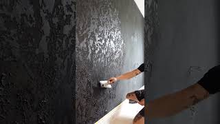 double black 🖤 bellovenetian venetianplaster plasterer plastering artist art satisfying diy [upl. by Aihsat]