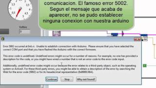 Arduino y LabView Error 5002mov [upl. by Dloreh]