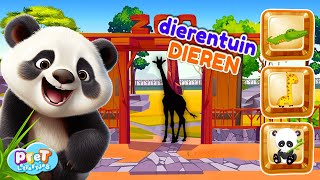 Dierentuin Dierengeluiden met Pretlettertjes • Wie Zit Daar Verstopt [upl. by Edualcnaej635]