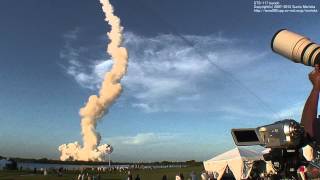 HD Real Sound of Space Shuttle STS117 Launch 3 miles [upl. by Kraft]