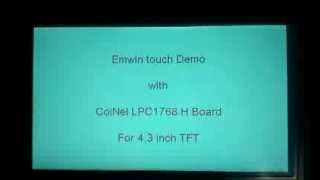 emwin Round Button demo on CoiNel LPC1768 H 43quot TFT [upl. by Acirred]