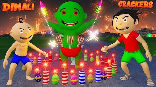 Pagal Bittu Sittu Aur Chirkut  Diwali Ke Patakhe Cartoon Part 3  Pagal Beta  Desi Comedy Video [upl. by Lajib40]