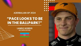 Oscar Piastri Post FP2 Interview AzerbijanGP 2024 [upl. by Suraved]