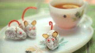 White Chocolate Ginger Mice Truffles Recipe  KIN EATS [upl. by Phillada]