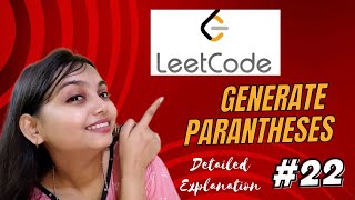 Generate Parentheses Leetcode 22  Leetcode  Coding [upl. by Egiaf]