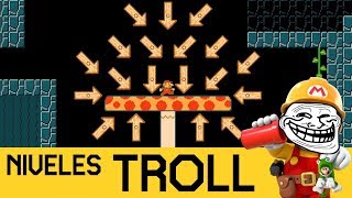 AQUÍ PASAN COSAS FUERA DE TODA LÓGICA 🙃  NIVELES TROLL 4  Super Mario Maker 2  ZetaSSJ [upl. by Ymassej769]