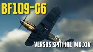 BF109G6 vs Spitfire MKXIV Teardrop  IL2 Great Battles [upl. by Bonina925]