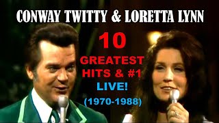 CONWAY TWITTY amp LORETTA LYNN  10 Greatest Hits amp 1 Songs  LIVE 19701988 [upl. by Ihn]