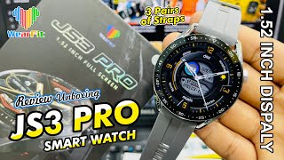 Wearfit JS3 Pro Smart Watch Review  Round Dial  Biggest Screen Size  Bluetooth Calling [upl. by Ridinger]