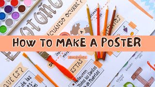 HOW TO MAKE A POSTER FOR SCHOOL PROJECT 💥 ⚡ CREATIVE POSTER PRESENTATION IDEAS [upl. by Adiaros]