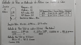 Cálculo de Peso Total en bobinado de Motores [upl. by Nanon765]