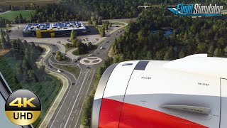 ULTRA GRAPHICS 4K  LANDING IN KLAGENFURT  AUSTRIA  WORLD UP6  Microsoft Flight Simulator 2020 [upl. by Hochman]