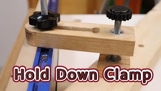 DIY a Hold Down Clamp  TTrack Wood Clamps  Miter Saw Upgrades [upl. by Etteuqaj]