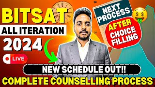 BITSAT Counselling Schedule 2024 Released 😍  BITS Pilani Cutoff 2024  BITSAT Counselling 2024 [upl. by Ganiats]