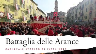 Carnevale di Ivrea  La Battaglia Delle Arance [upl. by Doowyah750]