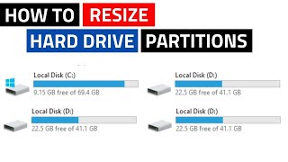 How to Resize Partition  Shrink and Extend Drive Partition in Windows 10 [upl. by Tasia]