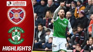 Hearts 02 Hibernian  Martin Boyle Double Secure Hibs Win  Ladbrokes Premiership [upl. by Hanikas]