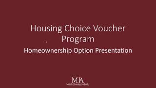 Housing Choice Voucher Homeownership Option Presentation  July 12 2023 [upl. by Ahsoyek29]