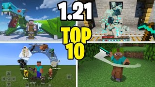 TOP 10 MELHORES ADDONS PARA MINECRAFT PE 121 [upl. by Ulphiah]