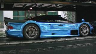 Blue Chrome CLKGTR AMG ＆ BLACK MASERATI MC12 CORSE SuperCar in Tokyo [upl. by Elmore]