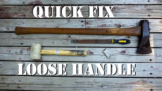 Quick Fix Loose Axe Handle amp Splitting Maul Heads  Easily Fix Wobbly Handles For Axes amp Maul Heads [upl. by Elleivap]