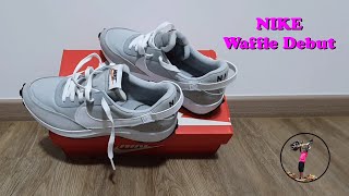 Nike Waffle Debut unboxing and close up view [upl. by Marolda383]