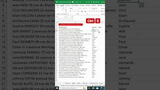 Gagner du temps avec avec le raccourci magique CTRL E dans Excel [upl. by Colman]