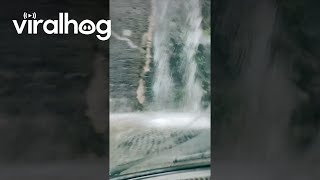 Sorrento Flooding Looks Like Waterfall  ViralHog [upl. by Ynffit]