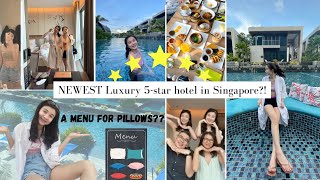 Luxury 5star hotel in singapore vlog  a menu for pillows [upl. by Dougal]