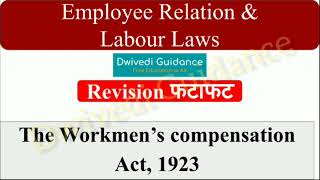 The workmen compensation act the employee compensation actba bcom labour laws employee mba [upl. by Oretna24]