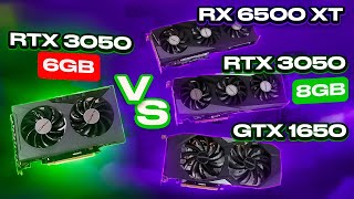 RTX 3050 6GB vs RX 6500 XT Can the new 6GB RTX 3050 compete with AMD [upl. by Wettam297]