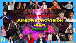 Junior Eurovision 2024 Our Top 10 Part 2 [upl. by Lekcim]