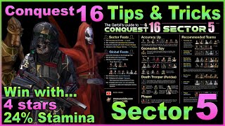 Conquest 16  Sector 5 Guide  Stamina Not Required  Plague DTP Geo Spy Accuracy Up  SWGOH [upl. by Vevine982]