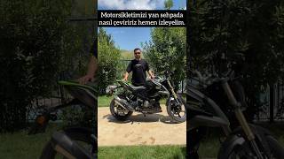 Motorsikleti Yan Sehpada Çevirmek rtr200 shorts pulsarns200 rs200 sr250 nk250 motorsiklet [upl. by Shaun159]