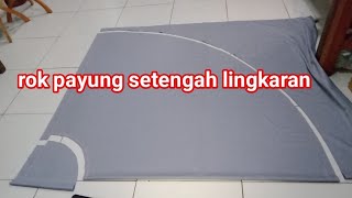 cara membuat pola rok setengah lingkaran langsung di kain [upl. by Gabrila]