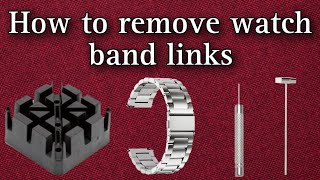 How to remove watch band links [upl. by Aaberg]