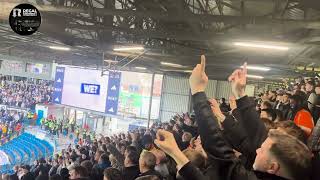 CROWD CAM LEEDS UNITED 20 MILLWALL “FANS SING PRE MATCH” millwall leedsunited championship [upl. by Ranit663]