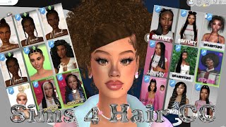 700 Sims 4 CC Hair Folder  CC Links 1 [upl. by Ogilvy]