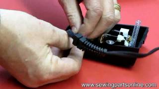 How To Install A Cord On A Sewing Machines Foot Control [upl. by Kapeed642]