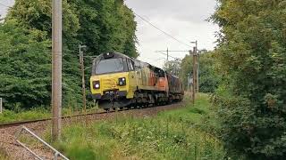 70807 6J37 Carlisle Yard  Chirk Kronospan Logs 15th July 2024 [upl. by Namreg]