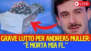 GRAVE LUTTO PER ANDREAS MULLER LACRIME IN DIRETTA TV quot E MORTA MIA FIquot [upl. by Townshend854]