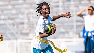 Rams amp Nike Launch Girls Flag Football Clinics To Inspire Next Generation For Womens History Month [upl. by Kentigerma]